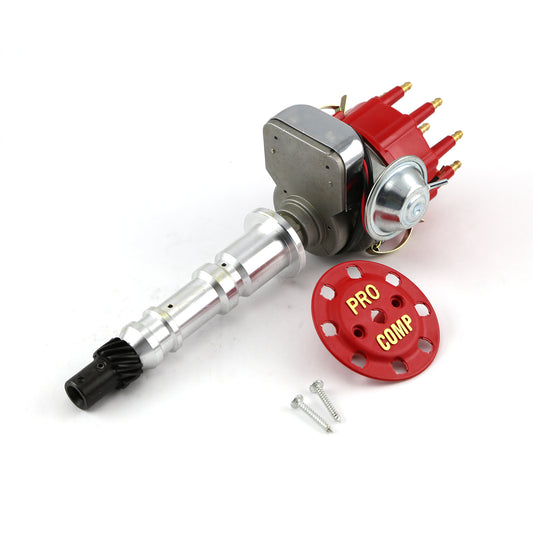 Distribuidor electrónico listo para usar para Chevy 348, 409, serie 7000 [rojo]