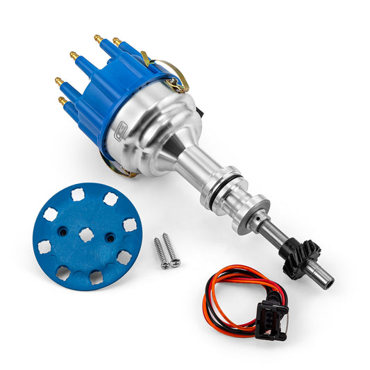 Distribuidor Ford 351c Cleveland 460 Serie 8020 Pro Billet listo para usar [Azul]