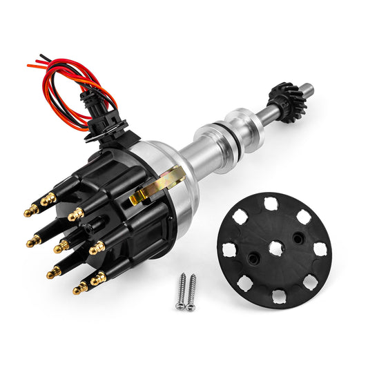 Distribuidor Ford 351c Cleveland 460 Serie 8020 Pro Billet listo para usar [Negro]