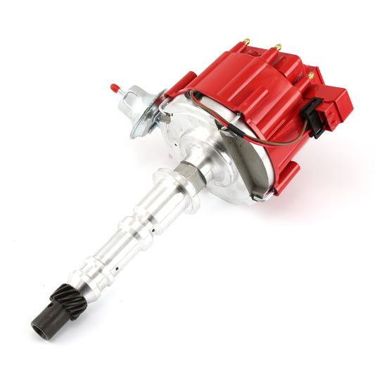 Distribuidor HEI de bobina 65K para Chevy SBC 348 409, bloque alto, serie 6000 [rojo]
