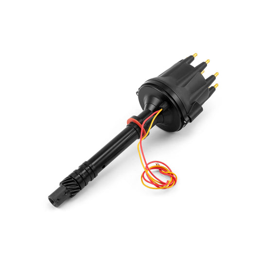 Chevy SBC 350 BBC 454 8000 Series Pro Billet Distributor [Black Screw-on]