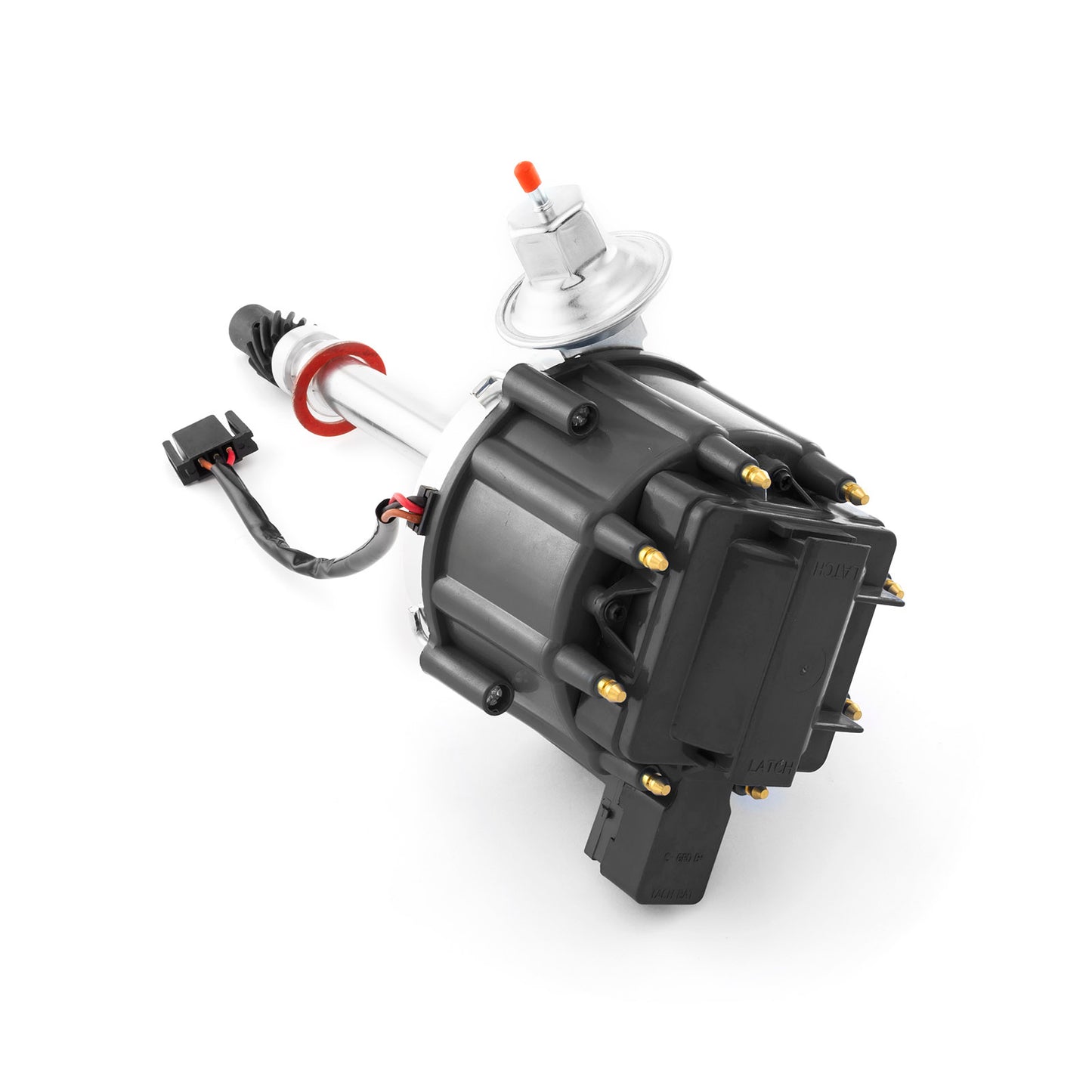 Distribuidor HEI de bobina de 65K para Chevy SBC 350 BBC 454 Serie 6000 [Tapa negra]