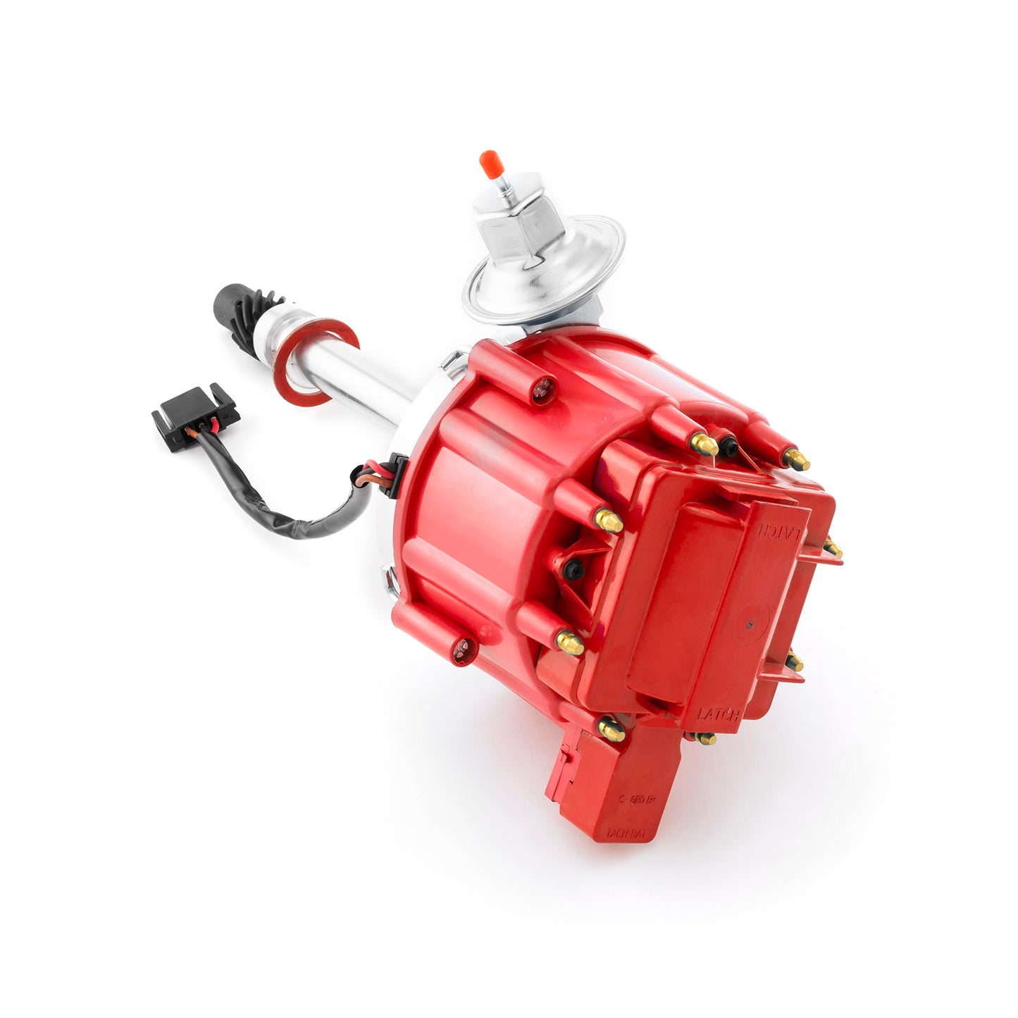 Distribuidor HEI de bobina de 65K para Chevy SBC 350 BBC 454 Serie 6000 [Tapa roja]