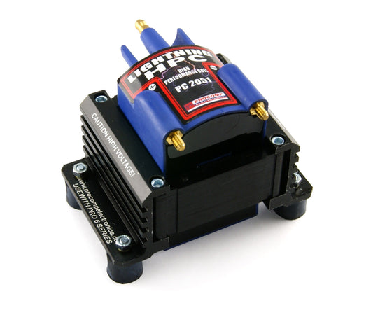 Bobina de encendido universal HPC/HCV Race de 12 V, de alto rendimiento, macho externo, con núcleo E, color azul