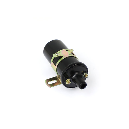 12V Electronic Round Oil Filled Female Round Canister Ignition Coil Black