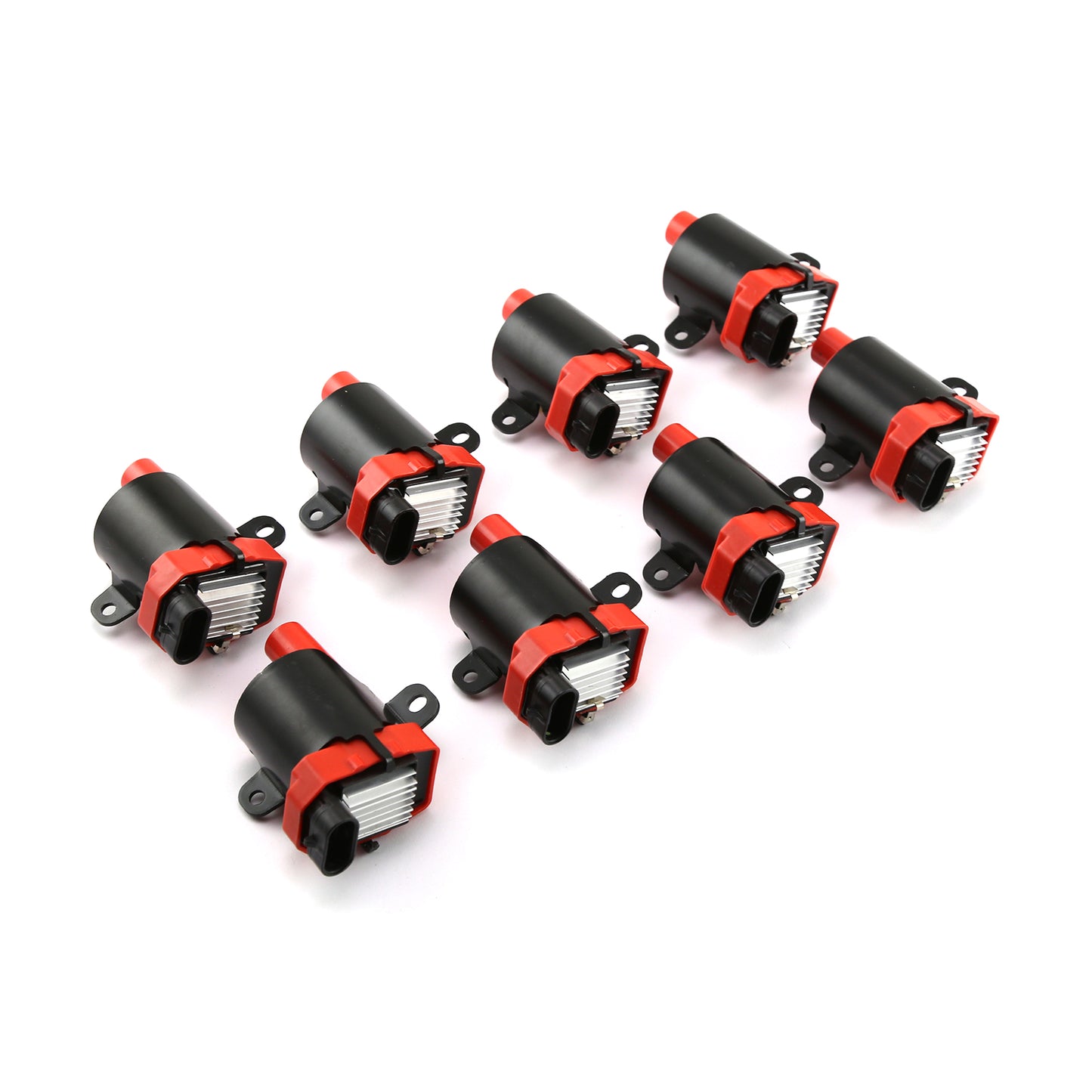 Bobina de encendido E-Poxy de alto rendimiento de 12 V para Chevy GM LS1 LS6, roja [cuadrada D585], 8 unidades