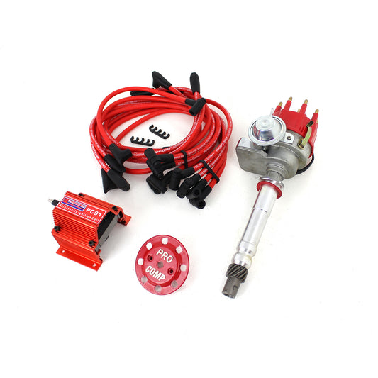 Distribuidor listo para usar con bobina y cables conductores para Chevy SBC 350 BBC 454