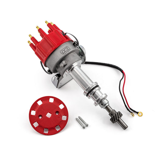 Ford 351W Windsor Ready-to-run Distributor w/Coil & Wire Leads [Red]