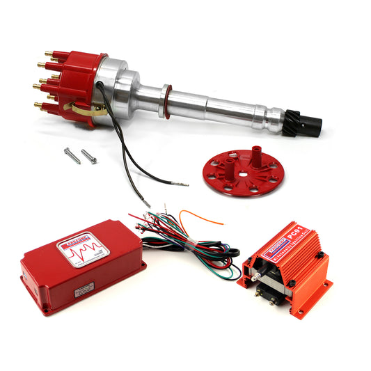 Distribuidor de palanquilla profesional Chevy SBC 350 BBC 454, kit de encendido y bobina CDI 6AL