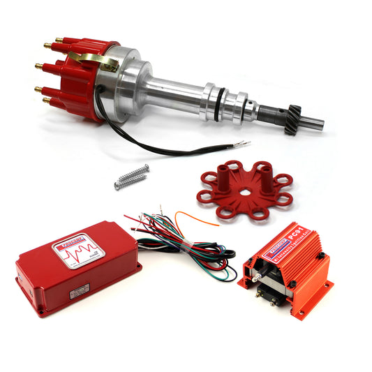 Distribuidor de palanca Ford 289 302 Windsor Pro 6AL CDI y kit de bobina de encendido