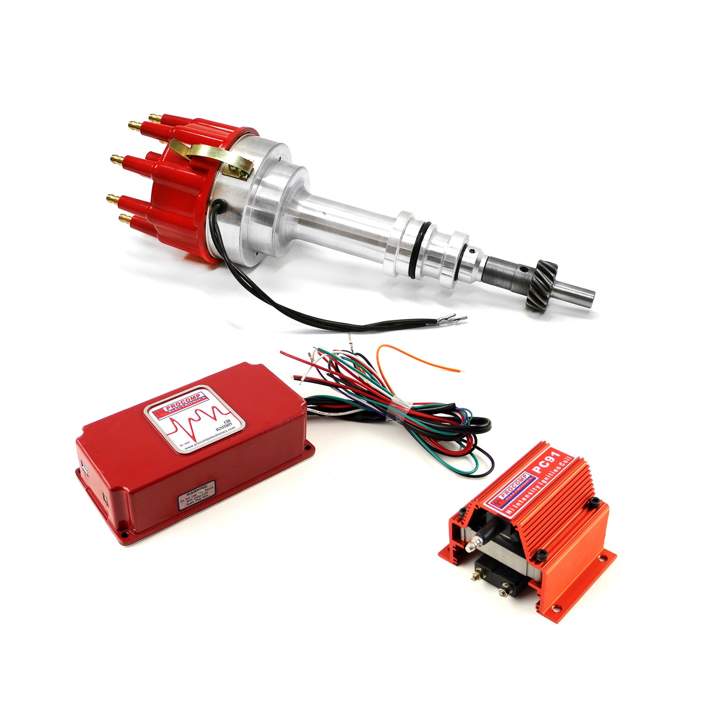 Distribuidor de palanca Ford 351W Windsor Pro 6AL CDI y kit de bobina de encendido