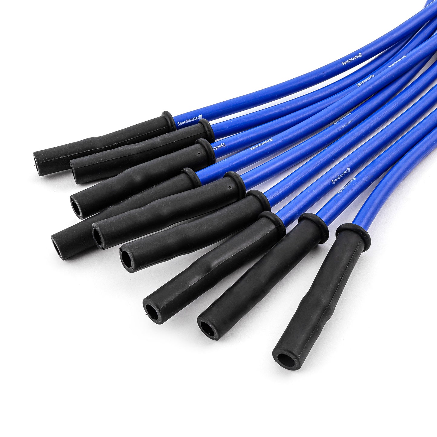Cables de bujía universales de 90 grados a rectos - Macho - Azules (Compatibles con Ford)