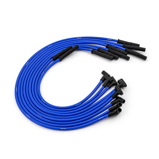 Universal 90 Deg to Straight - Male - Blue Spark Plug Wires (Suits Ford)