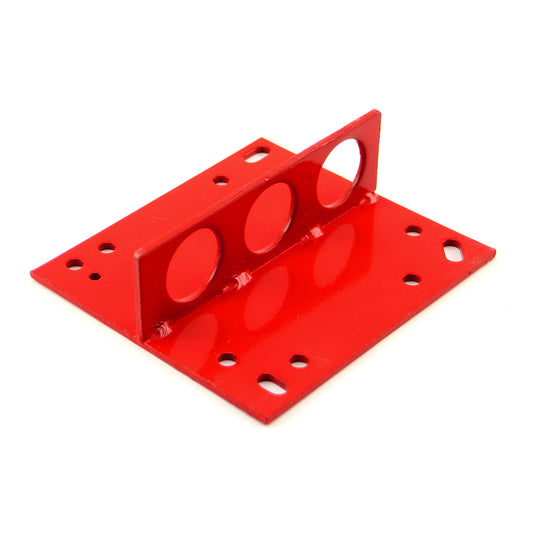 Placa de elevación de motor de acero para colector de admisión universal de 4 cuerpos 4150 (rojo)