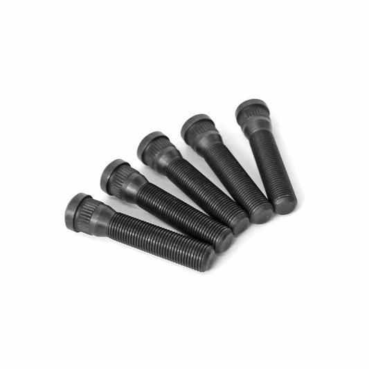 Pernos moleteados para ruedas de 1/2" sin rebordear x 2" de largo y 0,6100" (cantidad: 5)