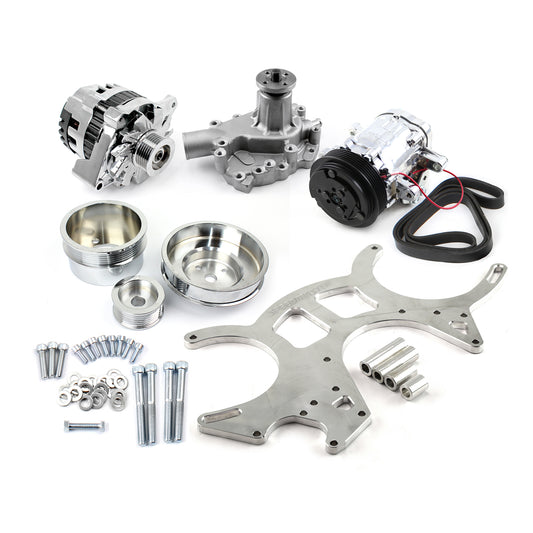Kit de serpentina de reductora de aluminio billet Ford Small Block 289 302 351w al 20 %