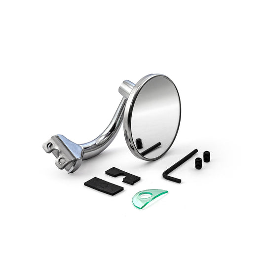 Espejo redondo de acero inoxidable pulido de 3" (estilo mirilla) - Compatible con puertas izquierda y derecha