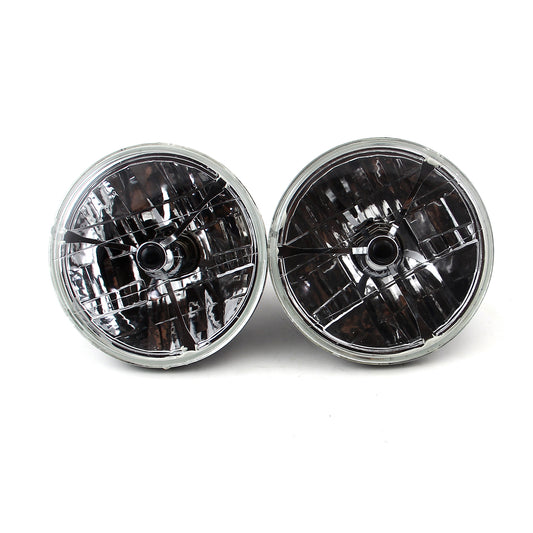 7" Multi Reflex Headlight H4 55/60W w/Tri Bar # Black Dot Pair [SUM-890275]