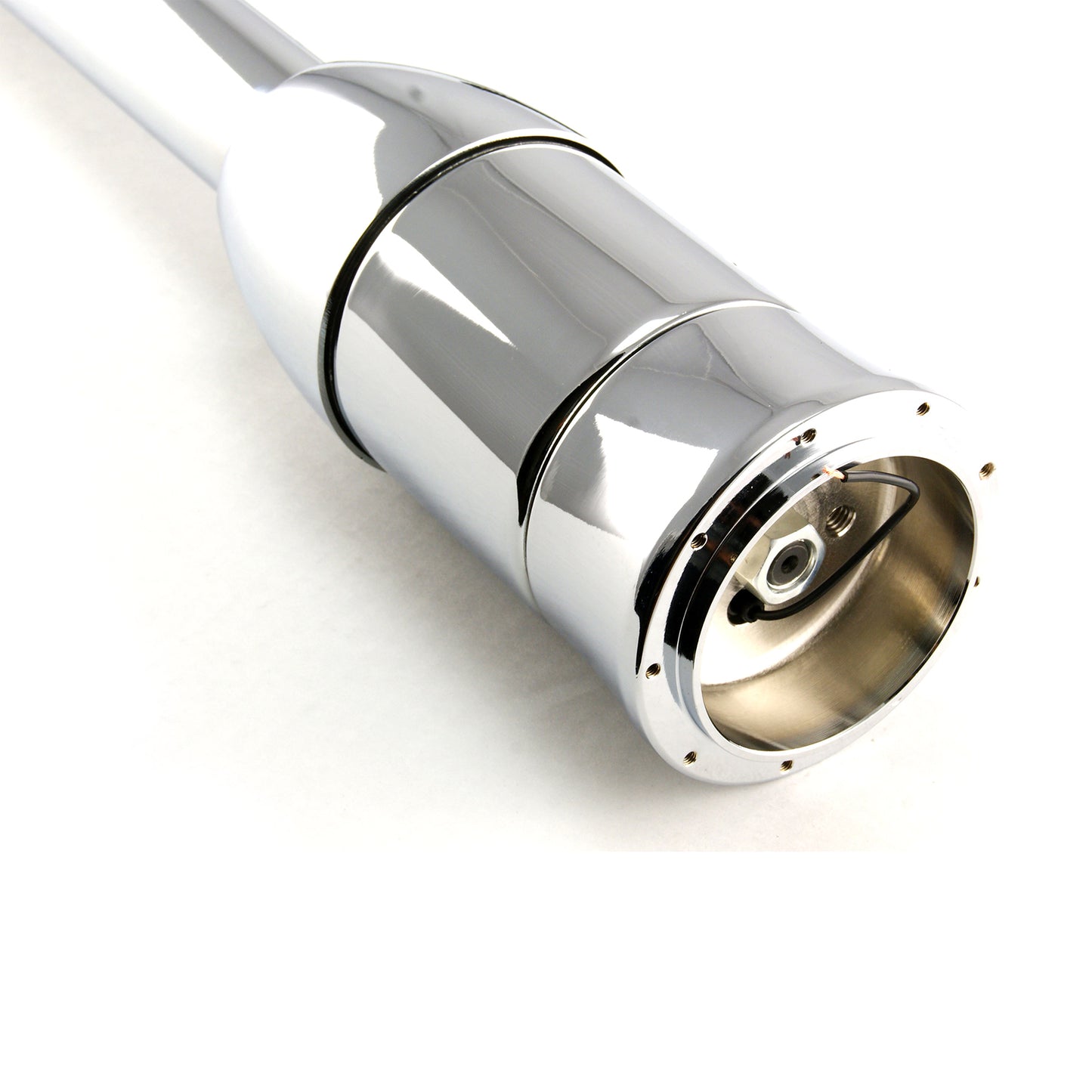 32" Floor Shift Tilt Steering Chrome Column With Steering Wheel Adapter