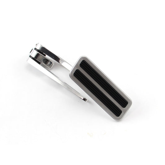Pedal de acelerador ajustable de acero y aluminio con 2 insertos de goma