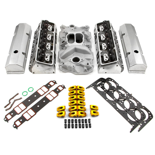 Kit combinado de culata de cilindro con conector angular para Chevy SBC 350 Hyd FT de 210 cc
