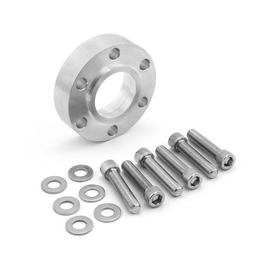 Espaciador de polea de cigüeñal/boquilla de sobrealimentador con herrajes de aluminio macizo de 1.060" de grosor