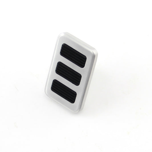 Pedal de freno cromado de 2" x 3 1/8" con 3 insertos de goma