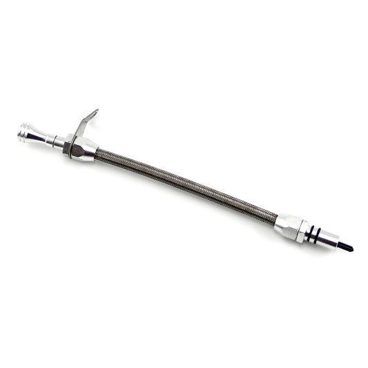 GM Turbo 400 Braided Flexible Bell Housing Mount Transmission Dipstick