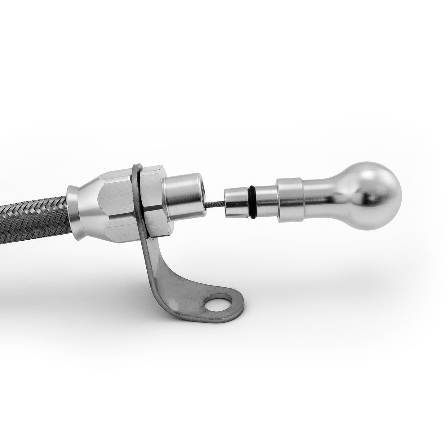 Varilla de nivel de transmisión con cárter flexible trenzado para Ford C4