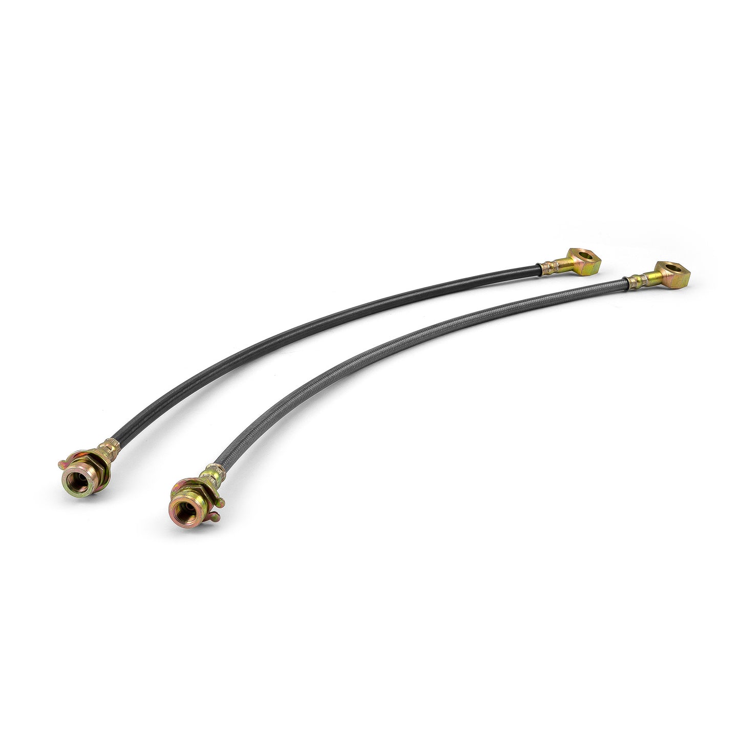 Cables de freno de acero inoxidable de 10 mm y 45,7 cm de largo (par) con herrajes