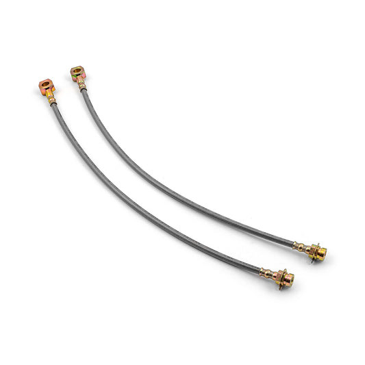 Cables de freno de acero inoxidable de 7/16" y 18" de largo (par) con herrajes