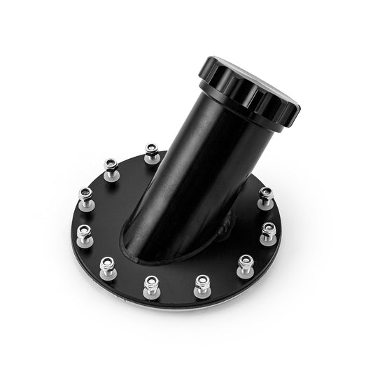 Cuello de llenado rápido de celda de combustible de aluminio negro de 45 grados