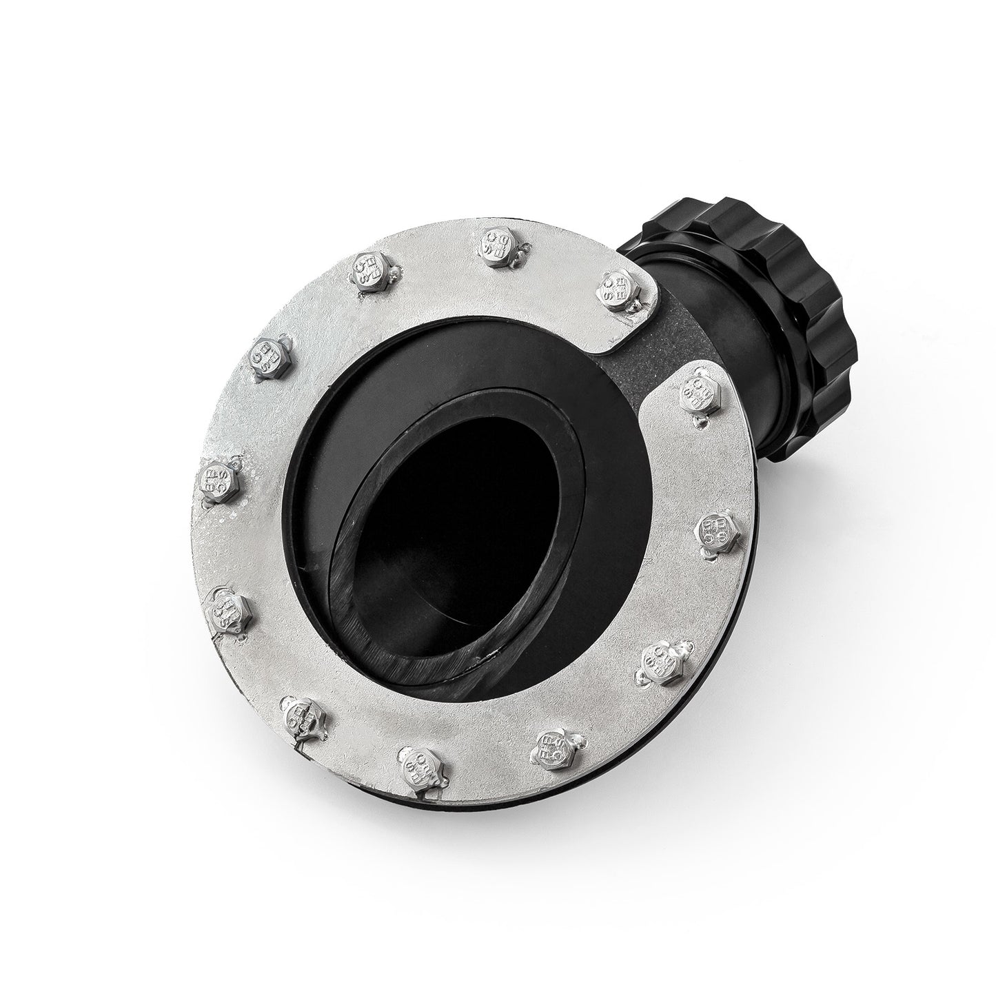 Cuello de llenado rápido de celda de combustible de aluminio negro de 45 grados