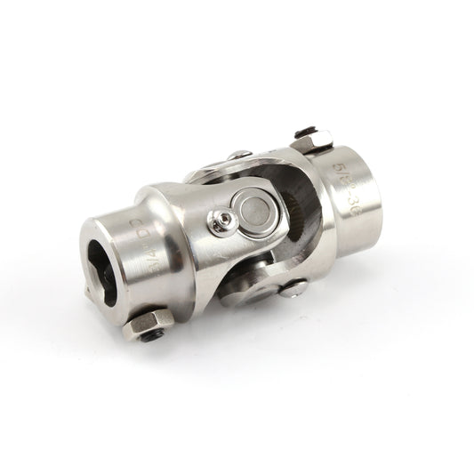 Junta universal de dirección de acero inoxidable de 5/8"-36 estrías x 3/4" doble D