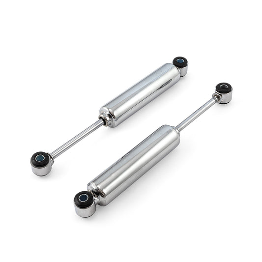 Amortiguadores cromados Shorty MonoTube Hot Rod de 15" extendidos y 10" colapsados