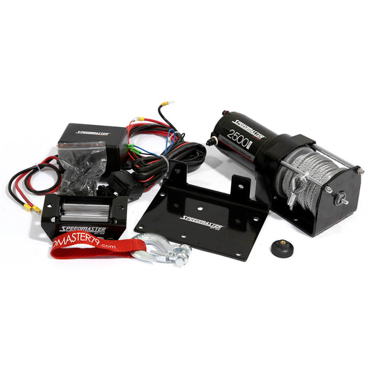 Kit de cabrestante eléctrico para ATV de 12 V y 2500 lb/1130 kg con interruptor remoto
