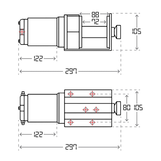 Kit de cabrestante eléctrico para ATV de 12 V y 2500 lb/1130 kg con interruptor remoto