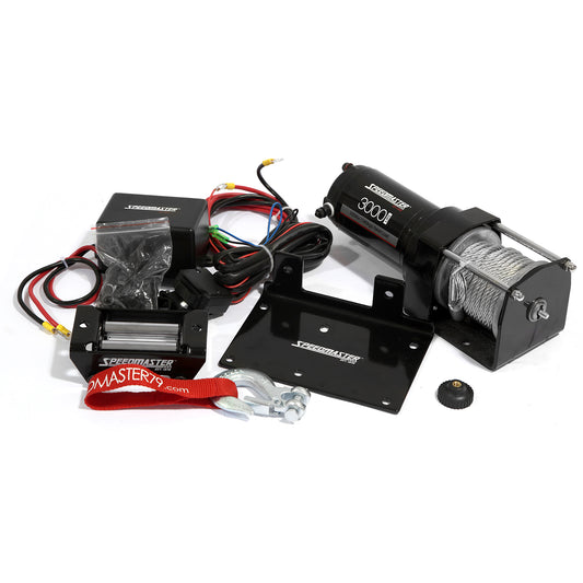 Kit de cabrestante eléctrico para ATV de 12 V y 3000 lb/1360 kg con interruptor remoto