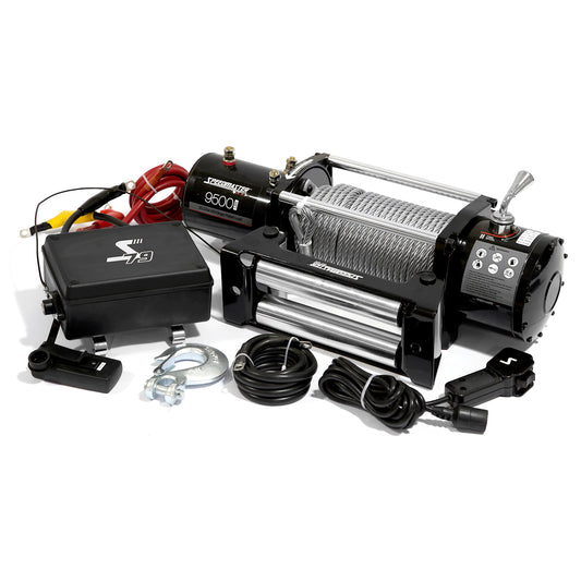 Kit de cabrestante eléctrico 4x4 de 12 V y 9500 lb/4310 kg con control remoto inalámbrico