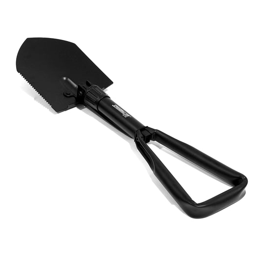 Pala plegable de acero al carbono de tres hojas, estilo militar, para 4x4 (talla L)