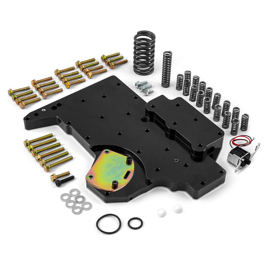 Transmisión GM 4L80 de aluminio billet con cuerpo de válvula manual completo - Negro
