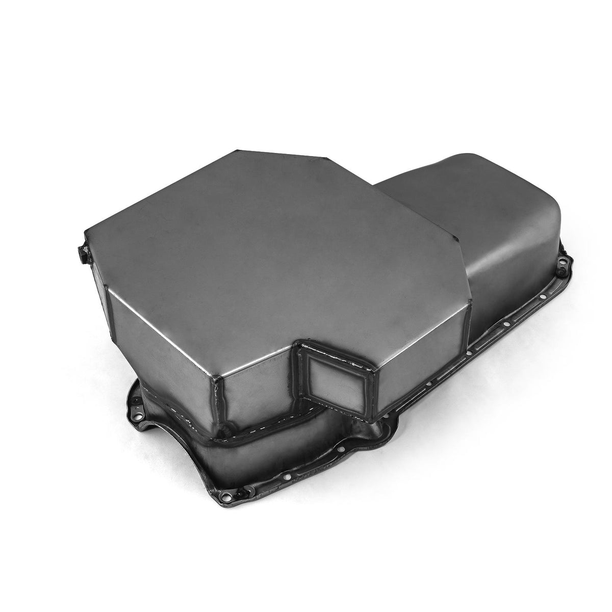 Chevy SBC 350 2Pcs Rms 1955-79 D/Side 7Qt Champion Rear Sump Oil Pan [Natural]