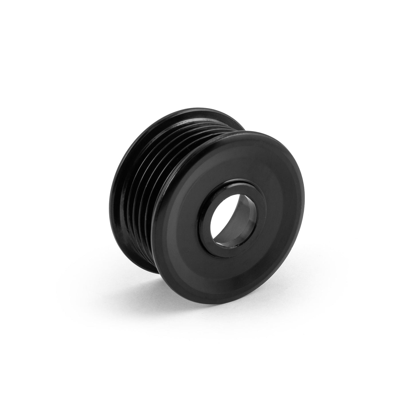 Universal Chevy Ford Six Groove Billet Serpentine Alternator Pulley [Black]