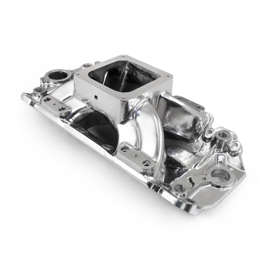 Chevy BBC 454 Rect Port Dominator w/Inj Ports High Rise Intake Manifold Polished