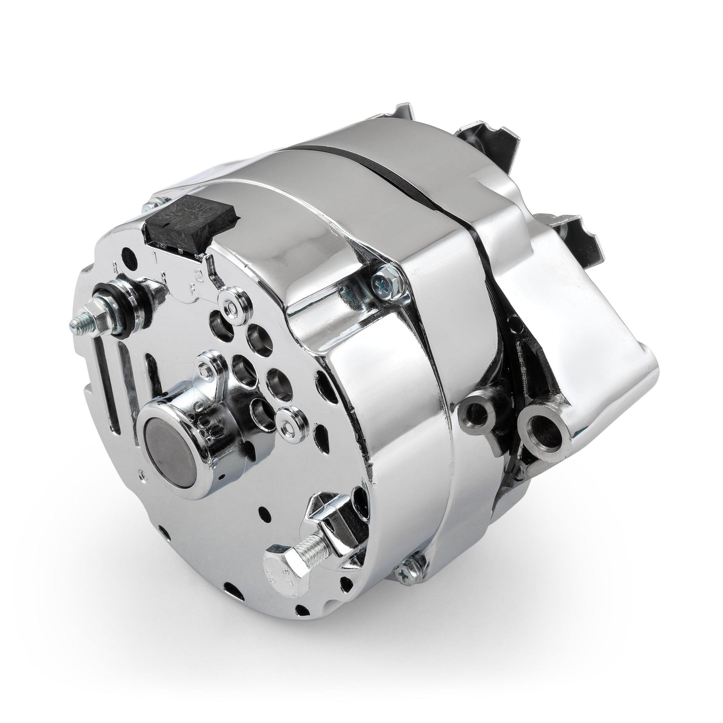 Universal 7127 GM 10SI V-Belt 120 Amp 1 Wire Internal Regulator Alternator [Chrome]