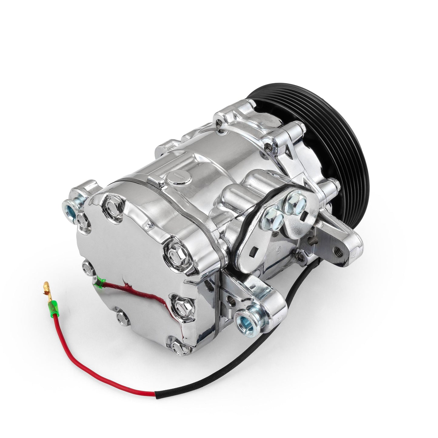 Serpentine Belt Sanden Style 7176 Small Body Chrome AC Air Compressor