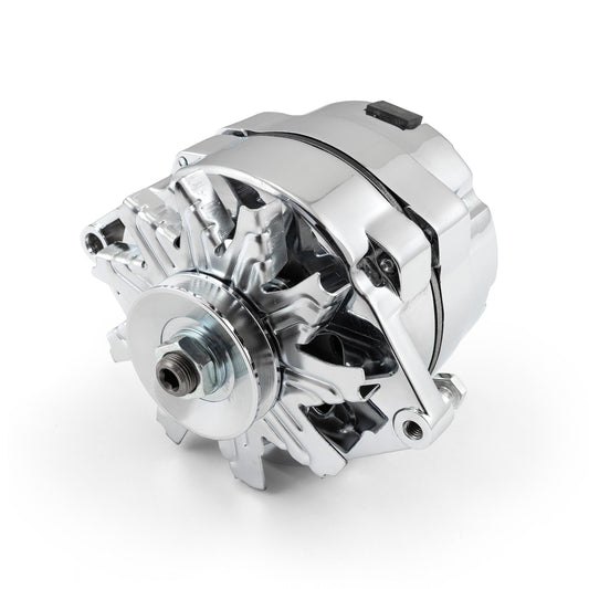 Universal 7127 GM 10SI V-Belt 100 Amp 1 Wire Internal Regulator Alternator [Chrome]