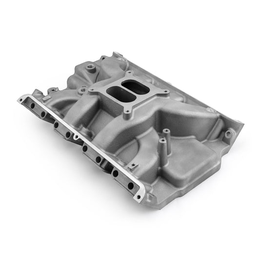 Colector de admisión de aluminio de perfil bajo Ford FE 390 427 [satinado]