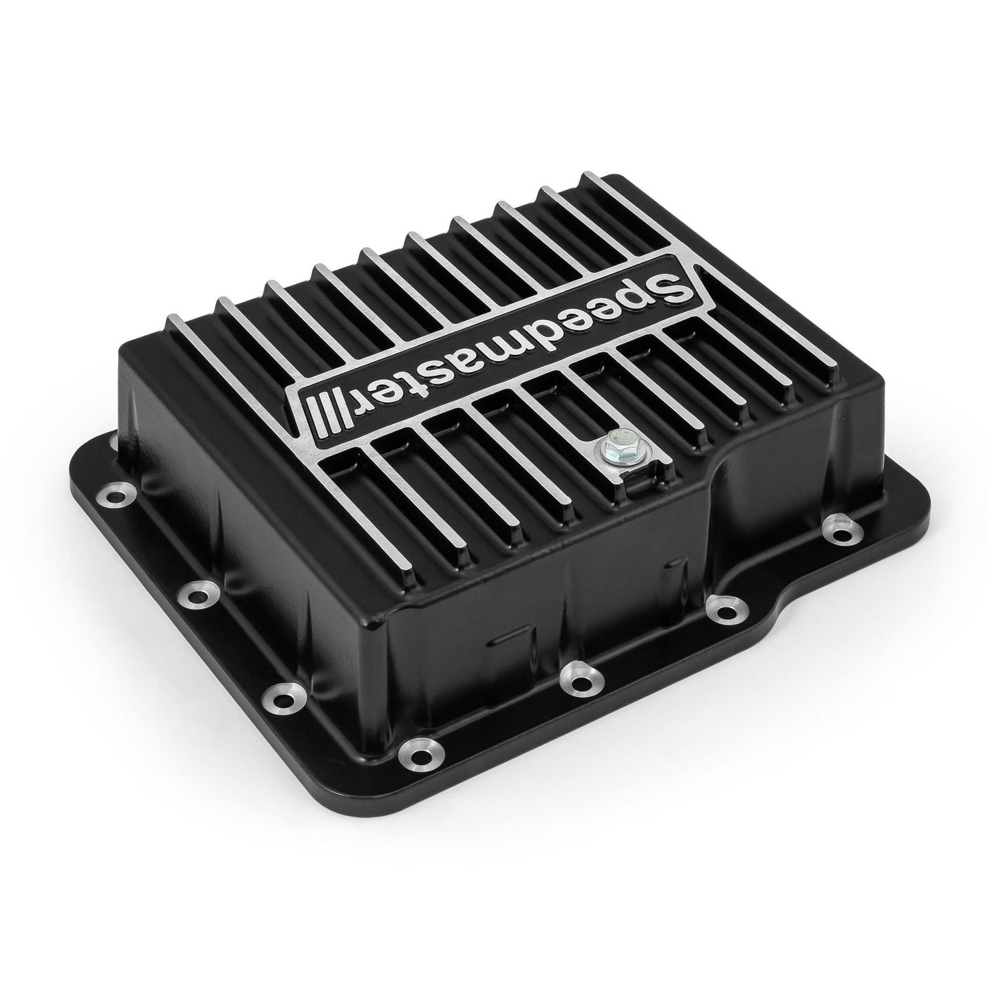 Cárter de aceite de transmisión de aluminio fundido profundo GM Powerglide negro