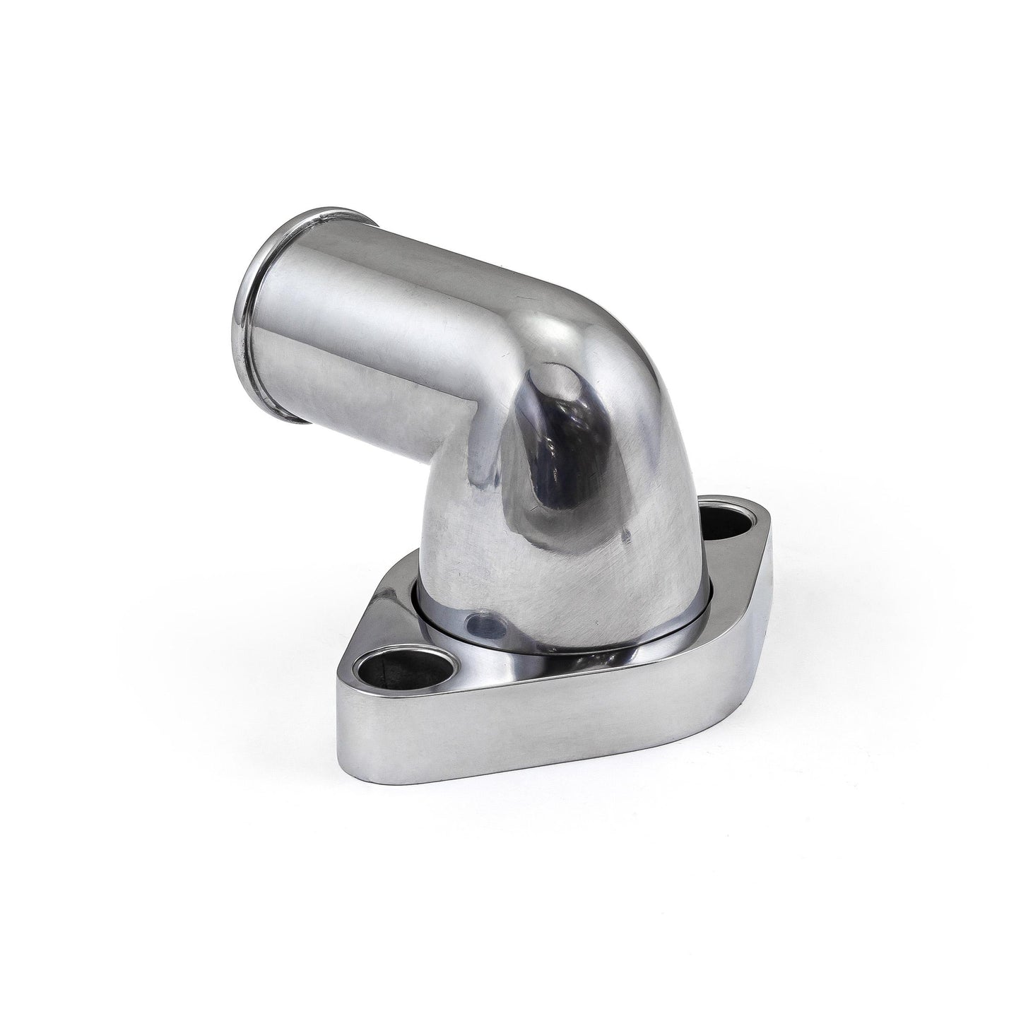 Carcasa de termostato de aluminio con cuello de agua pulido y giratorio de 90 grados para Chevy SBC 350